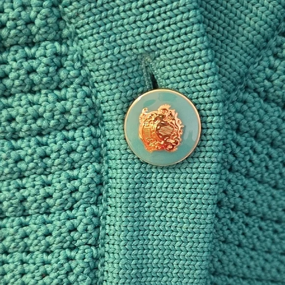 Talbots Turquoise Cardigan Sweater - Picture 4 of 9